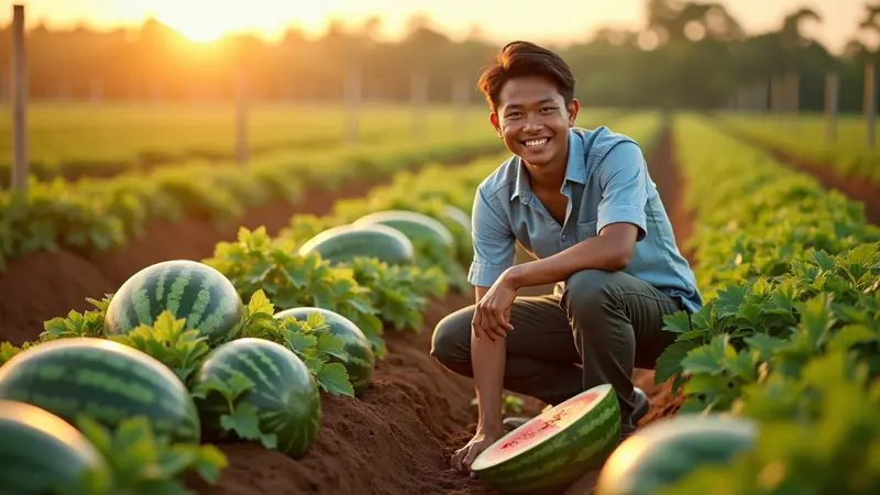 Semangka Lokal Melimpah, Harga Turun di Pasar Tradisional